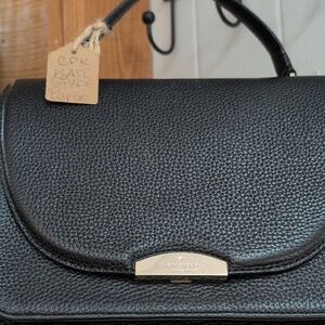 kate spade Black Pebbled Leather Top-Handle Satchel